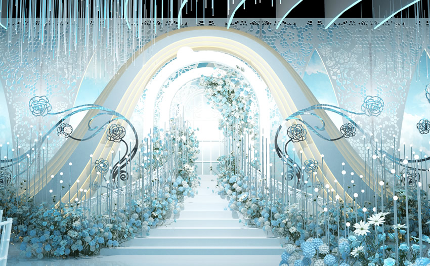 工农釡香烙馍村水晶厅效果展示