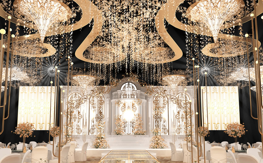 工农花木兰喜事汇金色大厅效果展示